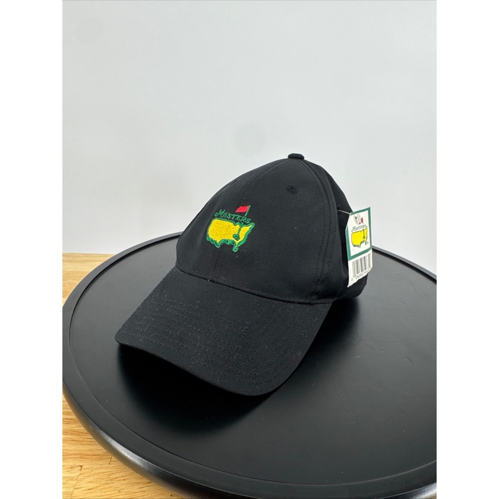 Masters Tournament Golf Hat American Needle‎ Black Leather Strapback Cap NWT